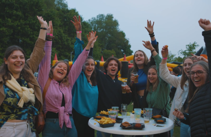 Upkot students at the bounce festival.