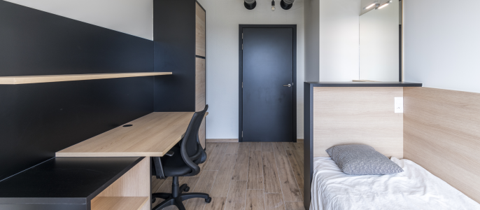 Uproom student room from 13 to 15m² at Bro Upkot Ghent.